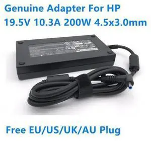 19.5V 10.3A 200W 4.5x3.0mm TPN-CA03 TPN-DA10 AC Adapter For HP Laptop Charger ZBOOK 17 G5 G4 G3 OMEN 4 5 6 15-DC0124TX 19.5V 10.3A 200W 4.5x3.0mm TPN-CA03 TPN-DA10 AC Adapter For HP Laptop Charger ZBOOK 17 G5 G4 G3 OMEN 4 5 6 15-DC0124TX