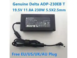 Delta ADP-230EB T 19.5V 11.8A 230W 5.5x2.5mm AC Power Supply Adapter For MSI 1762 GT70 16F4 16F3 Gaming Laptop Charger Delta ADP-230EB T 19.5V 11.8A 230W 5.5x2.5mm AC Power Supply Adapter For MSI 1762 GT70 16F4 16F3 Gaming Laptop Charger