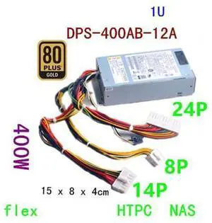 Almost PSU For Delta 80plus Gold Flex Small 1U 24Pin+14Pin+8Pin 400W Switching Power Supply DPS-400AB-12A Almost PSU For Delta 80plus Gold Flex Small 1U 24Pin+14Pin+8Pin 400W Switching Power Supply DPS-400AB-12A