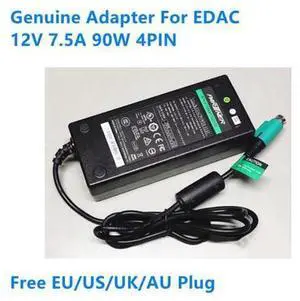 12V 7.5A 90W 4PIN EA11001A-120 AC Adapter For EDAC Power Supply Charger 12V 7.5A 90W 4PIN EA11001A-120 AC Adapter For EDAC Power Supply Charger