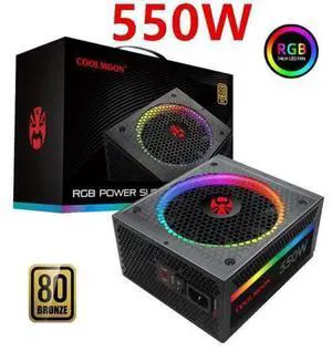 PSU For COOLMOON Full Modular 80plus Gold PC Game Mute Power Supply RGB 750W PSU For COOLMOON Full Modular 80plus Gold PC Game Mute Power Supply RGB 750W