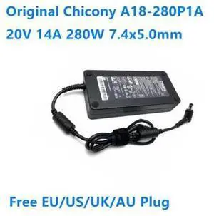 Chicony A18-280P1A 280W 20V 14A 7.4x5.0mm Power Supply AC Adapter For MSI GE75-9SF GE75-10SFS Gaming Laptop Charger Chicony A18-280P1A 280W 20V 14A 7.4x5.0mm Power Supply AC Adapter For MSI GE75-9SF GE75-10SFS Gaming Laptop Charger