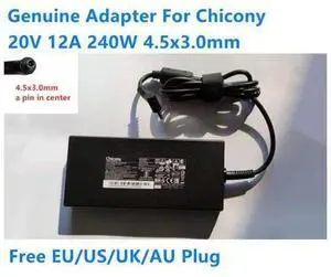 CHICONY 20V 12A 240W 4.5x3.0mm A20-240P2A A240A010P Power Supply AC Adapter For MSI Laptop Power Charger CHICONY 20V 12A 240W 4.5x3.0mm A20-240P2A A240A010P Power Supply AC Adapter For MSI Laptop Power Charger