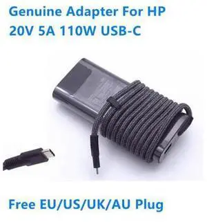 20V 5A 5V 2A 110W TYPE-C USB-C TPN-CA24 Power Supply AC Adapter For HP Laptop Charger 20V 5A 5V 2A 110W TYPE-C USB-C TPN-CA24 Power Supply AC Adapter For HP Laptop Charger