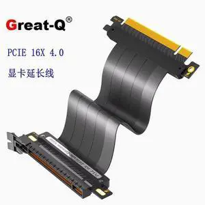 PCI-E 4.0 16X Extension cable 16X PCIE 4.0 extension cable Stable at full speed 25CM 180 degree PCI-E 4.0 16X Extension cable 16X PCIE 4.0 extension cable Stable at full speed 25CM 180 degree
