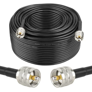 CB Coax Cable 200FT, RG58 PL259 Coaxial Cable UHF Male to UHF Male Cable for CB Radio, Ham Radio, Amateur Radio, Antenna Analyzer, SWR Meter, Black CB Coax Cable 200FT, RG58 PL259 Coaxial Cable UHF Male to UHF Male Cable for CB Radio, Ham Radio, Amateur Radio, Antenna Analyzer, SWR Meter, Black