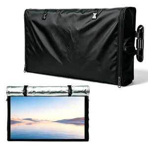 Outdoor TV Cover 95-100 Inch, 600D Heavy Duty Waterproof Oxford Fabric, Weatherproof Dustproof UV Resistant, with Remote Control Pocket & Waterproof Zipper, Black Outdoor TV Cover 95-100 Inch, 600D Heavy Duty Waterproof Oxford Fabric, Weatherproof Dustproof UV Resistant, with Remote Control Pocket & Waterproof Zipper, Black