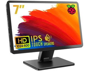7" Touchscreen Monitor, 1024x600 IPS Raspberry Pi Screen, HDMI 5-Point Touch, Dual Speakers, Plug & Play, Pi 5/4/3/Zero, Home Assistant, Gaming, PC Sub-Monitor, 3 Display Modes, with Case 7" Touchscreen Monitor, 1024x600 IPS Raspberry Pi Screen, HDMI 5-Point Touch, Dual Speakers, Plug & Play, Pi 5/4/3/Zero, Home Assistant, Gaming, PC Sub-Monitor, 3 Display Modes, with Case
