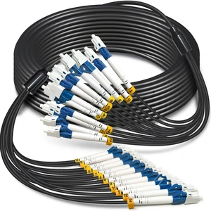 5m 12 Strand Industrial TPU LC Outdoor Armored Single Mode Fiber Cable LC to LC OS2 Singlemode 12 Core Fiber Optic Patch Cord, 9/125um, OD-6mm, Direct Burial LC-LC 5m 12 Strand Industrial TPU LC Outdoor Armored Single Mode Fiber Cable LC to LC OS2 Singlemode 12 Core Fiber Optic Patch Cord, 9/125um, OD-6mm, Direct Burial LC-LC