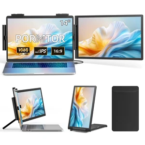 Laptop Screen Extender, 14" FHD 1080P IPS Laptop Monitor Extender with USB C/HDMI Port, Plug and Play Screen Portable Extended Monitor for 14"-15.6" Laptops Laptop Screen Extender, 14" FHD 1080P IPS Laptop Monitor Extender with USB C/HDMI Port, Plug and Play Screen Portable Extended Monitor for 14"-15.6" Laptops
