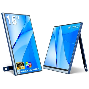 16" Portable Monitor with Built-in Stand, IPS Vertical Monitor, USB-C & Mini HDMI External Laptop Screen, Second Display for PC, MacBook, iPad, Phone, Travel & Office 16" Portable Monitor with Built-in Stand, IPS Vertical Monitor, USB-C & Mini HDMI External Laptop Screen, Second Display for PC, MacBook, iPad, Phone, Travel & Office