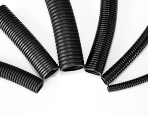 1" Wire Loom Non-Slit Polyethylene Corrugated Flexible Innerduct Conduit - 100 Feet - Black 1" Wire Loom Non-Slit Polyethylene Corrugated Flexible Innerduct Conduit - 100 Feet - Black