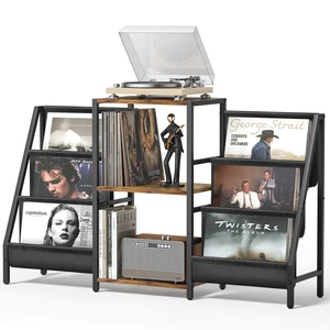 Record Player Stand - 6-Tier Vinyl Record Storage for Up to 280 Albums, Holder for Living Room Record Player Stand - 6-Tier Vinyl Record Storage for Up to 280 Albums, Holder for Living Room