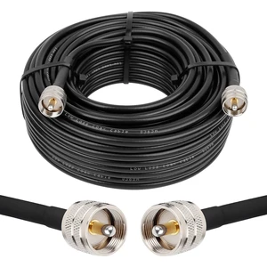 RG8x Coaxial Cable 100ft,CB Coax Cable 50 Ohm,UHF PL259 Male to Male Low Loss CB Antenna Extension for HAM Radio,VHF Radio,SWR Meter,Dummy Load,Antenna Analyzer RG8x Coaxial Cable 100ft,CB Coax Cable 50 Ohm,UHF PL259 Male to Male Low Loss CB Antenna Extension for HAM Radio,VHF Radio,SWR Meter,Dummy Load,Antenna Analyzer