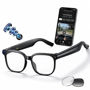 AI Smart Glasses with Camera, 8MP HD Video Recording Glasses, 1200P 30FPS EIS, Voice Assistant, Real-Time Translation, Open-Ear Bluetooth Audio, Clear & Photochromic Lenses, lente con camara AI Smart Glasses with Camera, 8MP HD Video Recording Glasses, 1200P 30FPS EIS, Voice Assistant, Real-Time Translation, Open-Ear Bluetooth Audio, Clear & Photochromic Lenses, lente con camara