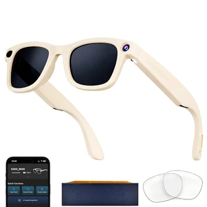 AI Smart Glasses with Camera, 8MP HD Camera Glasses for Men,Women, AI Recording Glasses with Voice Assistant,Open-Ear Audio,Real-Time Translation,Video Recording Sunglasses for Life & Work Vlog(White) AI Smart Glasses with Camera, 8MP HD Camera Glasses for Men,Women, AI Recording Glasses with Voice Assistant,Open-Ear Audio,Real-Time Translation,Video Recording Sunglasses for Life & Work Vlog(White)