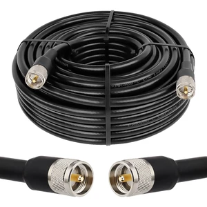 KMR 400 UHF Coax Cable - 75FT, PL-259 UHF Male, Low Loss 50 ohm CB Cable for Ham Radio, Two-Way Radio, SWR Meter KMR 400 UHF Coax Cable - 75FT, PL-259 UHF Male, Low Loss 50 ohm CB Cable for Ham Radio, Two-Way Radio, SWR Meter