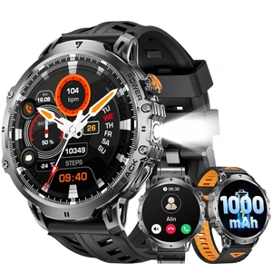Military Smart Watches for Men(3 Bands),1000mAh/1.85" HD Large Screen Smartwatch, Flashlight/110+ Sports Modes/IP68 Waterproof/Sleep Monitor, Fitness Tracker Watch for Android iOS,Jet Black Military Smart Watches for Men(3 Bands),1000mAh/1.85" HD Large Screen Smartwatch, Flashlight/110+ Sports Modes/IP68 Waterproof/Sleep Monitor, Fitness Tracker Watch for Android iOS,Jet Black