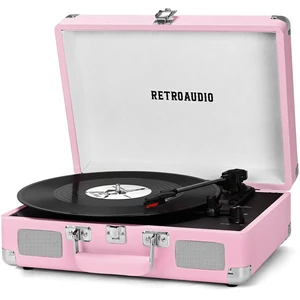 Portable Bluetooth Vintage Vinyl Record Player Turntable 3-speed belt-driven LP player, built-in stereo speakers, RCA & headphone output, portable suitcase phonograph Portable Bluetooth Vintage Vinyl Record Player Turntable 3-speed belt-driven LP player, built-in stereo speakers, RCA & headphone output, portable suitcase phonograph
