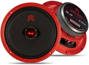 MX80E1 Loudspeaker 8 Inch Midrange 560 Watts 6 Ohms Red Bullet, Premium Quality Audio Door Speakers for Car or Truck Stereo Sound System, Red (2 Speakers) MX80E1 Loudspeaker 8 Inch Midrange 560 Watts 6 Ohms Red Bullet, Premium Quality Audio Door Speakers for Car or Truck Stereo Sound System, Red (2 Speakers)