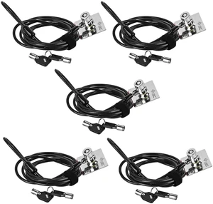 Laptop Cable Lock Hardware Security Cable Lock Anti Theft Combination Lock with Anchor Plate, Laptop-Computer-Security-Locks (5Pack) Laptop Cable Lock Hardware Security Cable Lock Anti Theft Combination Lock with Anchor Plate, Laptop-Computer-Security-Locks (5Pack)
