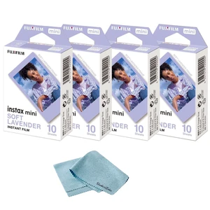 Soft Lavender Instant Film (20 Shots) + BluebirdSales Microfiber Cleaning Cloth Creative Photography Bundle (Soft Lavender 4 Pack) Soft Lavender Instant Film (20 Shots) + BluebirdSales Microfiber Cleaning Cloth Creative Photography Bundle (Soft Lavender 4 Pack)