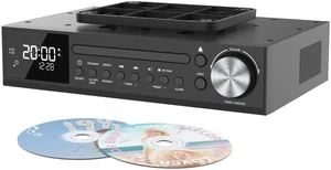 Bluetooth CD Player,Under Cabinet Kitchen FM Radio CD Player,Dual HD Speakers,Wireless Music System with LED Light,Remote Control,Kitchen Timer,Dual Alarm Clock Black Bluetooth CD Player,Under Cabinet Kitchen FM Radio CD Player,Dual HD Speakers,Wireless Music System with LED Light,Remote Control,Kitchen Timer,Dual Alarm Clock Black