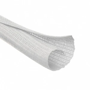Braided Split-Sleeve White Wire Loom for High-Temperature Automotive Harness and Home Cable Management 25 feet (1") Braided Split-Sleeve White Wire Loom for High-Temperature Automotive Harness and Home Cable Management 25 feet (1")