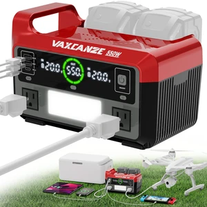 550W Power Inverter for Milwaukee, DC 20V to AC 110V Pure Sine Wave, Portable Power Station with 2 USB Ports & 1 AC Outlet & 1 Type-C Fast Charging, Battery Adapter with LED, Battery Not Included 550W Power Inverter for Milwaukee, DC 20V to AC 110V Pure Sine Wave, Portable Power Station with 2 USB Ports & 1 AC Outlet & 1 Type-C Fast Charging, Battery Adapter with LED, Battery Not Included