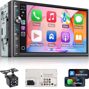 7-Inch Double Din Car Radio Wireless CarPlay and Android Auto 240W 4.1CH DSP, Bluetooth Hands-Free, Steering Wheel Control, Subwoofer RCA, FM/AM, Mirror Link, HD Backup Camera 7-Inch Double Din Car Radio Wireless CarPlay and Android Auto 240W 4.1CH DSP, Bluetooth Hands-Free, Steering Wheel Control, Subwoofer RCA, FM/AM, Mirror Link, HD Backup Camera