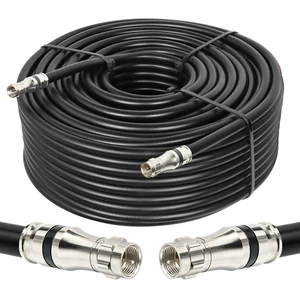 RG11 Coaxial Cable 200ft, Low Loss 14AWG RG11 Coax Cable 75ohm with F Type Connector High Definition for CATV,Satellite Dish,VHF/UHF,Radio,TV Antennas RG11 Coaxial Cable 200ft, Low Loss 14AWG RG11 Coax Cable 75ohm with F Type Connector High Definition for CATV,Satellite Dish,VHF/UHF,Radio,TV Antennas