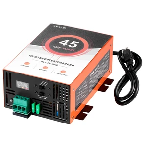 RV Power Converter, 45 Amp, 110V AC to 12V DC RV Converter Battery Charger, Multi Stage Smart Charging, 13V to 16.5V Operating Range, Compatible with Lithium & Lead Acid Battery, for Camper RV Power Converter, 45 Amp, 110V AC to 12V DC RV Converter Battery Charger, Multi Stage Smart Charging, 13V to 16.5V Operating Range, Compatible with Lithium & Lead Acid Battery, for Camper