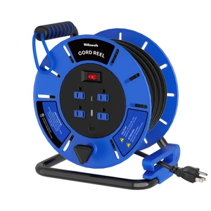 80 FT Retractable Extension Cord Reel, 14AWG Heavy Duty Power Cord with 4 Grounded Outlets, USB-A & USB-C Ports, 13A 1625W, Portable Hand Crank for Indoor Outdoor Use, ETL Listed U80ACR06 80 FT Retractable Extension Cord Reel, 14AWG Heavy Duty Power Cord with 4 Grounded Outlets, USB-A & USB-C Ports, 13A 1625W, Portable Hand Crank for Indoor Outdoor Use, ETL Listed U80ACR06