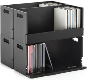4 Pack Wooden DVD Storage Shelf,Holds 104 DVDs 26 Each, Black Solid Wood Media Organizer with Magnetic Front Flap Carry Handles for DVDs, CDs,Discs, Movie Cases and Cassette Tape 4 Pack Wooden DVD Storage Shelf,Holds 104 DVDs 26 Each, Black Solid Wood Media Organizer with Magnetic Front Flap Carry Handles for DVDs, CDs,Discs, Movie Cases and Cassette Tape