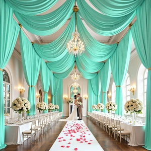 4 Panels 5ft(W) x 20ft(H) Mint Green Ceiling Drapes for Wedding Parties 20 FT Extra Long Thick Polyester Wrinkle-Free Drapery Tent Decor Decorations for Birthday Ceremony Stage Swag 4 Panels 5ft(W) x 20ft(H) Mint Green Ceiling Drapes for Wedding Parties 20 FT Extra Long Thick Polyester Wrinkle-Free Drapery Tent Decor Decorations for Birthday Ceremony Stage Swag
