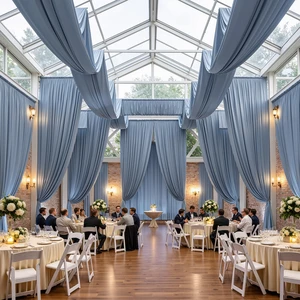 4 Panels 5ft(W) x 20ft(H) Dusty Blue Ceiling Drapes for Wedding Parties 20 FT Extra Long Thick Polyester Wrinkle-Free Drapery Tent Decor Decorations for Birthday Ceremony Stage Swag 4 Panels 5ft(W) x 20ft(H) Dusty Blue Ceiling Drapes for Wedding Parties 20 FT Extra Long Thick Polyester Wrinkle-Free Drapery Tent Decor Decorations for Birthday Ceremony Stage Swag