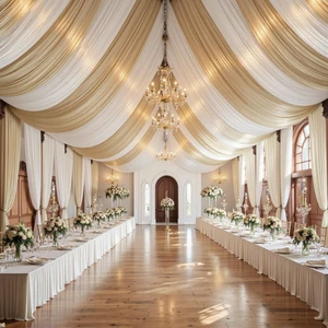 10ft×40ft Champagne Ceiling Drapes for Weddings Parties,2 Panels 5×40ft Long Ceiling Curtain for Tent Canopy,Wrinkle Free Silky Easy to Hang&Draping Drapes for Backdrop Event Church Stage 10ft×40ft Champagne Ceiling Drapes for Weddings Parties,2 Panels 5×40ft Long Ceiling Curtain for Tent Canopy,Wrinkle Free Silky Easy to Hang&Draping Drapes for Backdrop Event Church Stage