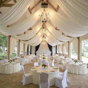 10ft×40ft Ivory Ceiling Drapes for Weddings Parties,2 Panels 5×40ft Long Cream Ceiling Curtain for Tent Canopy,Wrinkle Free Easy to Draping&Hang Ivory Drapery for Event Church Stage Photo Bedroom 10ft×40ft Ivory Ceiling Drapes for Weddings Parties,2 Panels 5×40ft Long Cream Ceiling Curtain for Tent Canopy,Wrinkle Free Easy to Draping&Hang Ivory Drapery for Event Church Stage Photo Bedroom