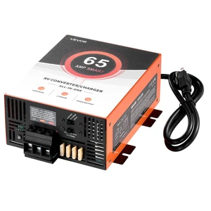 RV Power Converter, 65 Amp, 110V AC to 12V DC RV Converter Battery Charger, Multi Stage Smart Charging, 13V to 16.5V Operating Range, Compatible with Lithium & Lead Acid Battery, for Camper RV Power Converter, 65 Amp, 110V AC to 12V DC RV Converter Battery Charger, Multi Stage Smart Charging, 13V to 16.5V Operating Range, Compatible with Lithium & Lead Acid Battery, for Camper