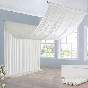 20ft×20ft Ivory Ceiling Drapes for Weddings Parties,4 Panels 5×20ft Long Ceiling Curtain for Tent Canopy,Wrinkle Free Silk Easy to Draping&Hang Ivory Drapes for Event Church Stage Photo Bedroom 20ft×20ft Ivory Ceiling Drapes for Weddings Parties,4 Panels 5×20ft Long Ceiling Curtain for Tent Canopy,Wrinkle Free Silk Easy to Draping&Hang Ivory Drapes for Event Church Stage Photo Bedroom
