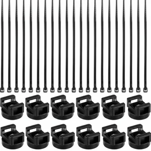 250 Pieces Magnetic Zip Tie Mount Cable Wire Management Base, 22 mm Heavy Duty Nylon Ties, Magnet Organizer for Outdoor Use, Multipurpose Wire Management, Metal Surface Mount System 250 Pieces Magnetic Zip Tie Mount Cable Wire Management Base, 22 mm Heavy Duty Nylon Ties, Magnet Organizer for Outdoor Use, Multipurpose Wire Management, Metal Surface Mount System