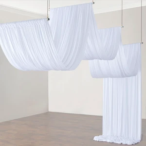 10ft×40ft White Ceiling Drapes for Weddings Parties,2 Panels 5×40ft Long Ceiling Curtain for Tent Canopy,Wrinkle Free Silk Easy to Draping&Hang White Drapes for Event Church Stage Photo Bedroom 10ft×40ft White Ceiling Drapes for Weddings Parties,2 Panels 5×40ft Long Ceiling Curtain for Tent Canopy,Wrinkle Free Silk Easy to Draping&Hang White Drapes for Event Church Stage Photo Bedroom