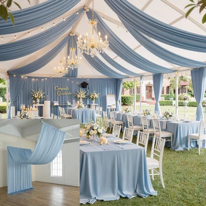 20ft×20ft Dusty Blue Ceiling Drapes for Weddings Parties, 2 Panels 5×20ft Long Dusty Blue Ceiling Curtain for Tent Canopy,Wrinkle Free Silk Draping Fabric Drapes for Event Church Stage Photo Decor 20ft×20ft Dusty Blue Ceiling Drapes for Weddings Parties, 2 Panels 5×20ft Long Dusty Blue Ceiling Curtain for Tent Canopy,Wrinkle Free Silk Draping Fabric Drapes for Event Church Stage Photo Decor