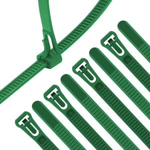 500 PCS Reusable Green Zip Ties 16 inch, Releasable Zip Ties, Adjustable Wire Cable Ties, For Multi-Purpose Use Indoor And Outdoor Plastic Wire Ties 500 PCS Reusable Green Zip Ties 16 inch, Releasable Zip Ties, Adjustable Wire Cable Ties, For Multi-Purpose Use Indoor And Outdoor Plastic Wire Ties