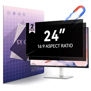 2 Pack 24 inch Magnetic Privacy Screen For 16:9 Computer Monitor Easy Snap On Install, Anti-Glare & Blue Light Filter & Spy Protector, Matte Privacy Shield Support 24" Curved & Flat Screen 2 Pack 24 inch Magnetic Privacy Screen For 16:9 Computer Monitor Easy Snap On Install, Anti-Glare & Blue Light Filter & Spy Protector, Matte Privacy Shield Support 24" Curved & Flat Screen