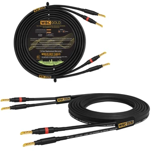 20 Foot WBC-GOLD-LOCAP-SPKR-12 AWG - Low-Capacitance - Low-Inductance - High Purity OFC - Audiophile HiFi Speaker Cable Pair with Eminence Gold Banana Plugs 20 Foot WBC-GOLD-LOCAP-SPKR-12 AWG - Low-Capacitance - Low-Inductance - High Purity OFC - Audiophile HiFi Speaker Cable Pair with Eminence Gold Banana Plugs
