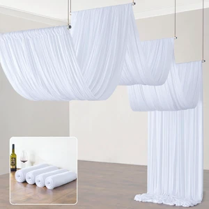 20ft×20ft White Ceiling Drapes for Weddings Parties,4 Panels 5×20ft Long Ceiling Curtain for Tent Canopy,Wrinkle Free Silk Easy to Draping&Hang White Drapes for Event Church Stage Photo Bedroom 20ft×20ft White Ceiling Drapes for Weddings Parties,4 Panels 5×20ft Long Ceiling Curtain for Tent Canopy,Wrinkle Free Silk Easy to Draping&Hang White Drapes for Event Church Stage Photo Bedroom