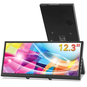12.3 Inch Secondary Monitor, IPS Stretched Bar LCD Travel Display 1920 * 720 HDMI USBC, Mini Portable Monitor Metal Material for Laptop Computer Windows Aida64 GPU CPU RAM Monitoring,Built-in Speaker 12.3 Inch Secondary Monitor, IPS Stretched Bar LCD Travel Display 1920 * 720 HDMI USBC, Mini Portable Monitor Metal Material for Laptop Computer Windows Aida64 GPU CPU RAM Monitoring,Built-in Speaker