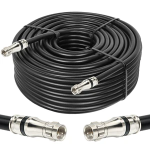 RG11 Coaxial Cable - 150ft F Type, Low Loss, 14AWG, 75ohm, High Definition for CATV, Satellite, VHF/UHF, Radio, TV Antennas RG11 Coaxial Cable - 150ft F Type, Low Loss, 14AWG, 75ohm, High Definition for CATV, Satellite, VHF/UHF, Radio, TV Antennas