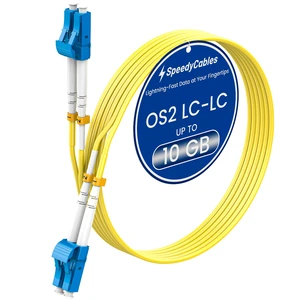 OS2 LC to LC Fiber Patch Cable 200m/656ft 1G/10Gb 9/125um, Single Mode Duplex, SMF Fiber Optic Cable Cord, LSZH(Yellow) OS2 LC to LC Fiber Patch Cable 200m/656ft 1G/10Gb 9/125um, Single Mode Duplex, SMF Fiber Optic Cable Cord, LSZH(Yellow)